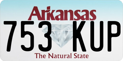 AR license plate 753KUP