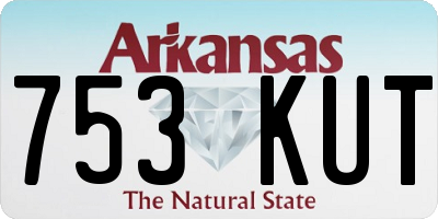 AR license plate 753KUT