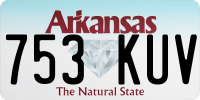 AR license plate 753KUV