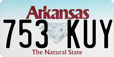 AR license plate 753KUY