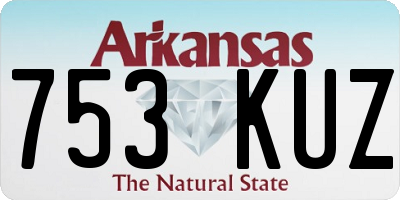 AR license plate 753KUZ