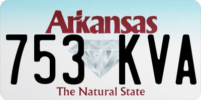 AR license plate 753KVA
