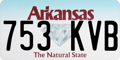 AR license plate 753KVB