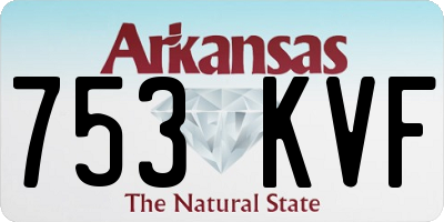 AR license plate 753KVF