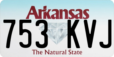 AR license plate 753KVJ