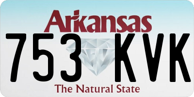 AR license plate 753KVK