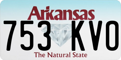 AR license plate 753KVO