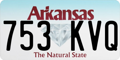 AR license plate 753KVQ