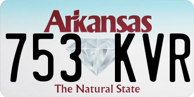 AR license plate 753KVR