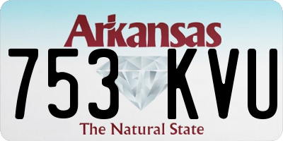 AR license plate 753KVU