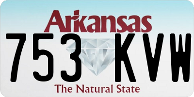 AR license plate 753KVW