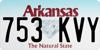 AR license plate 753KVY