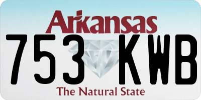 AR license plate 753KWB