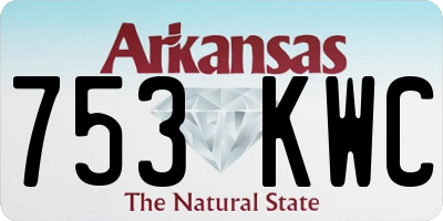 AR license plate 753KWC