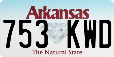 AR license plate 753KWD