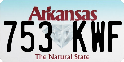 AR license plate 753KWF