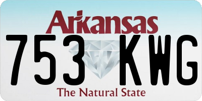 AR license plate 753KWG