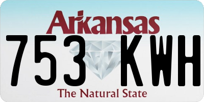 AR license plate 753KWH