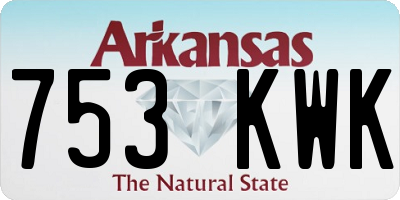 AR license plate 753KWK