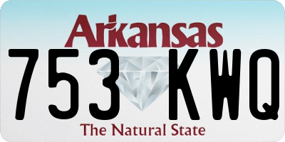 AR license plate 753KWQ