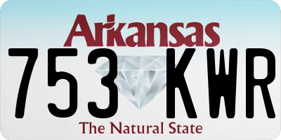 AR license plate 753KWR