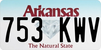 AR license plate 753KWV