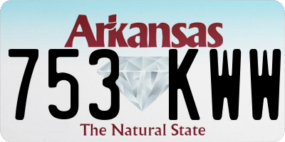 AR license plate 753KWW