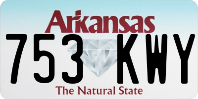 AR license plate 753KWY