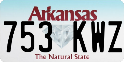 AR license plate 753KWZ