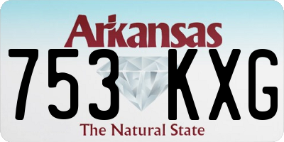 AR license plate 753KXG