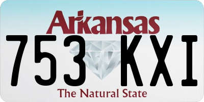 AR license plate 753KXI
