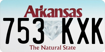 AR license plate 753KXK