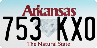 AR license plate 753KXO