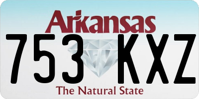 AR license plate 753KXZ