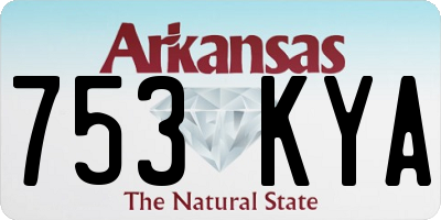 AR license plate 753KYA