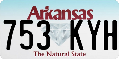 AR license plate 753KYH