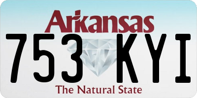 AR license plate 753KYI