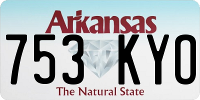 AR license plate 753KYO