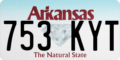 AR license plate 753KYT
