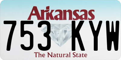 AR license plate 753KYW
