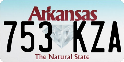 AR license plate 753KZA