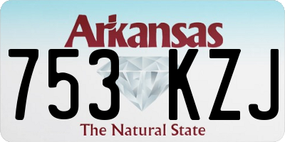AR license plate 753KZJ