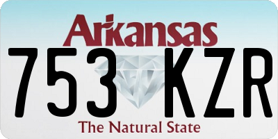 AR license plate 753KZR