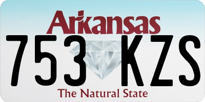 AR license plate 753KZS
