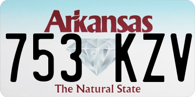 AR license plate 753KZV