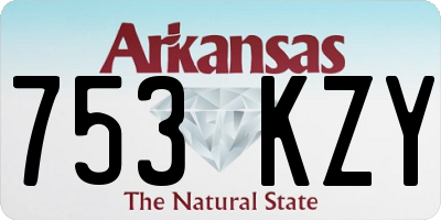 AR license plate 753KZY