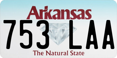 AR license plate 753LAA