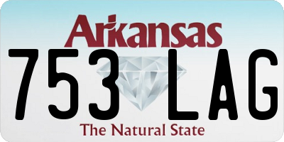 AR license plate 753LAG