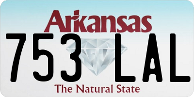 AR license plate 753LAL