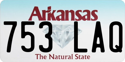 AR license plate 753LAQ